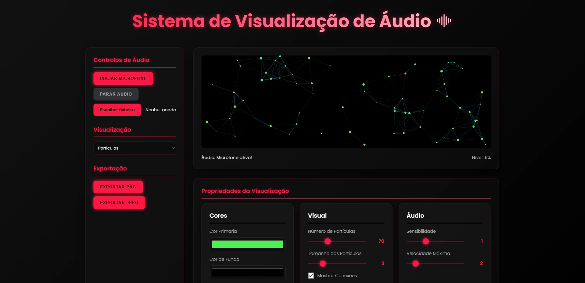 Sistema de Visualização Áudio